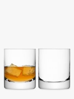 LSA International Bar Collection Glass Tumblers, Set of 2, 250ml, Clear