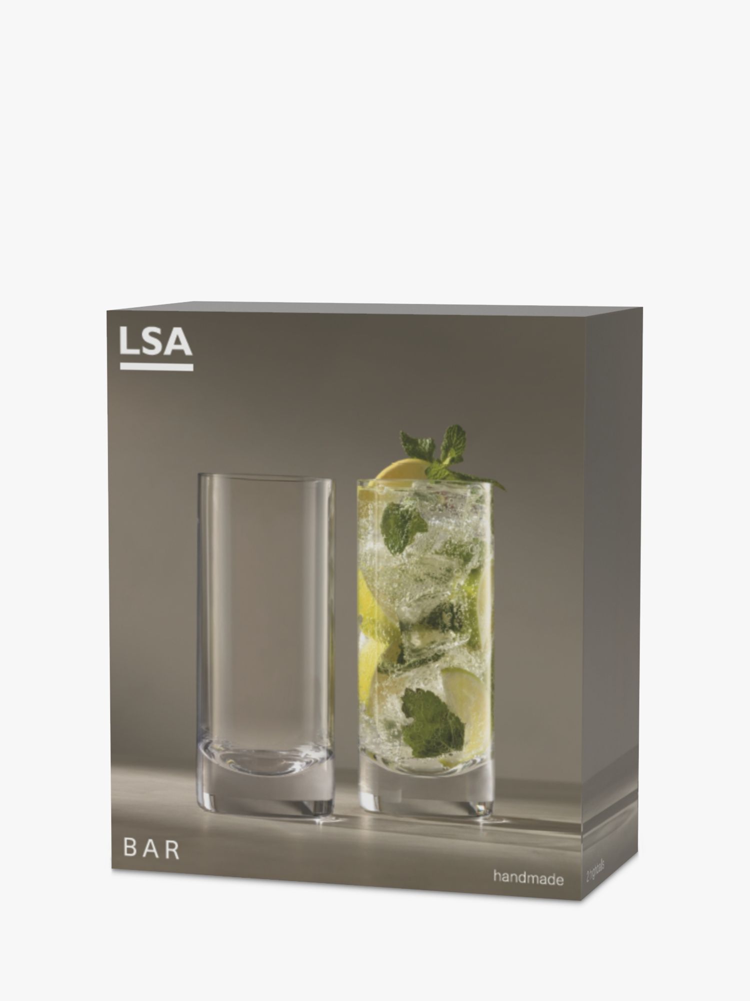 Lsa International Bar Collection Highball Glasses Set Of 2 420ml Clear 4297