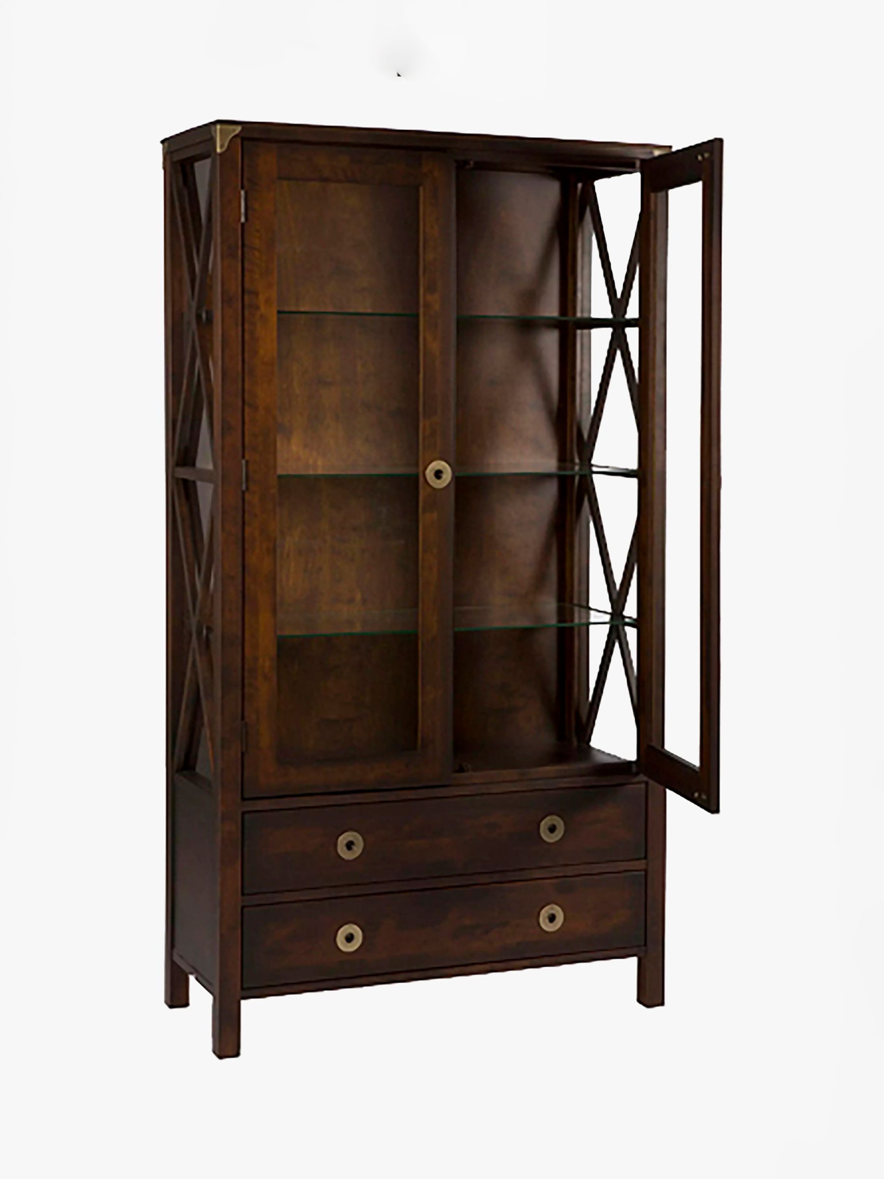 Photo of Laura ashley balmoral display storage cabinet chestnut brown