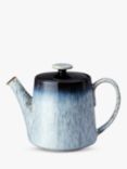 Denby Halo Brew Stoneware Straight-Sided Teapot, 1.18L, Black/Multi