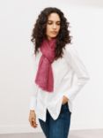 John Lewis Painted Spot Scarf, Berry