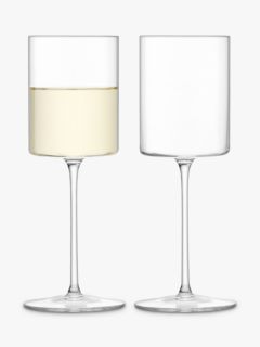 LSA International Otis White Wine Glasses Set of 4