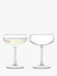 LSA International Wine Champagne Coupe Saucers, Set of 2, 215ml, Clear