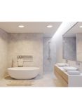 Nordlux Oja 29 Flush Bathroom Ceiling Light, White/Chrome