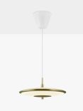 Nordlux Blanche 32 Pendant Ceiling Light, White/Brass