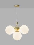 Nordlux Ivona 4 Arm Ceiling Light, Brass/White