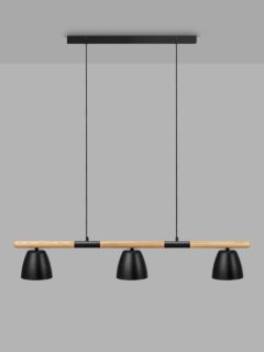 Nordlux Theo 3 Pendant Bar Ceiling Light, Black