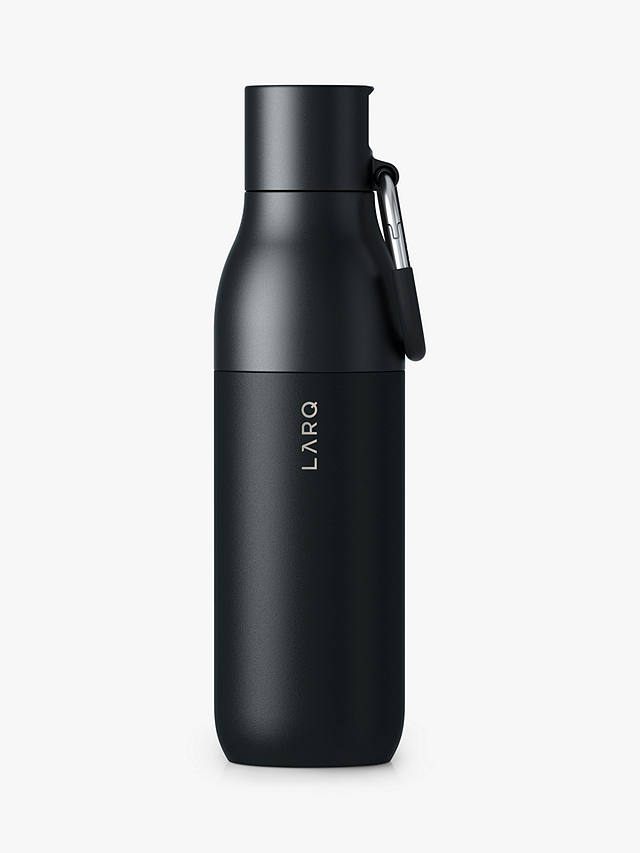 johnlewis.com | LARQ Double-Wall Insulated Stainless Steel Water Filter Bottle, 740ml, Obsidian Black