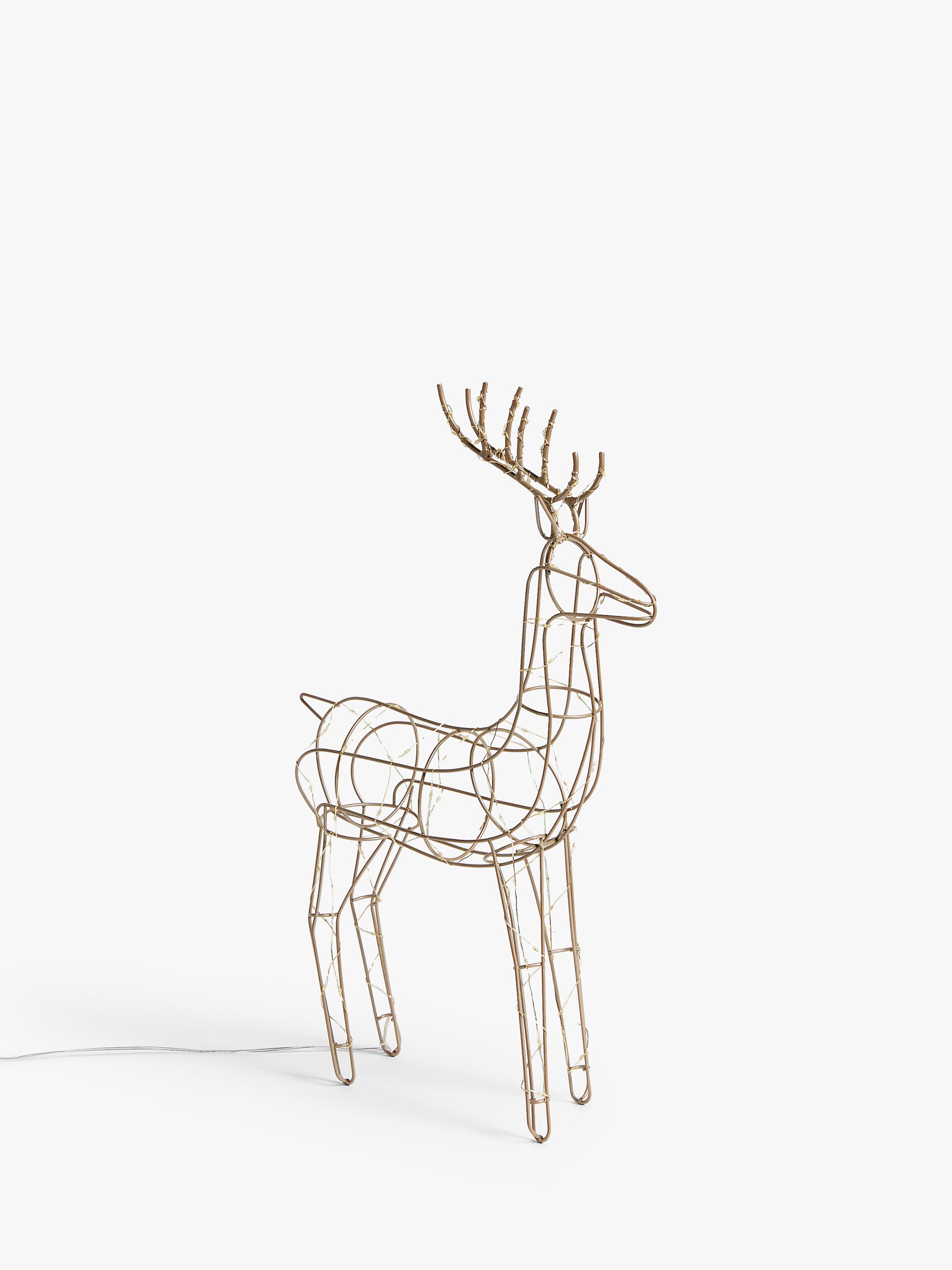 John Lewis Reindeer 60 Warm White LED Lit Figure, 32cm