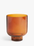 John Lewis Coloured Glass Vase, H21.5cm, Amber