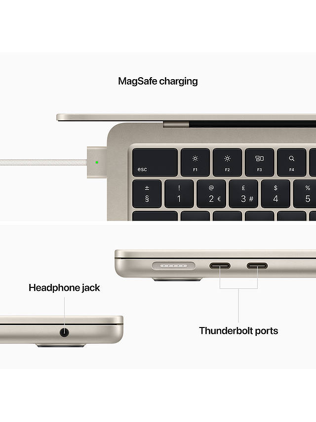 Buy 2022 Apple MacBook Air 13.6" Liquid Retina Display, M2 Processor, 8GB RAM, 512GB SSD Online at johnlewis.com