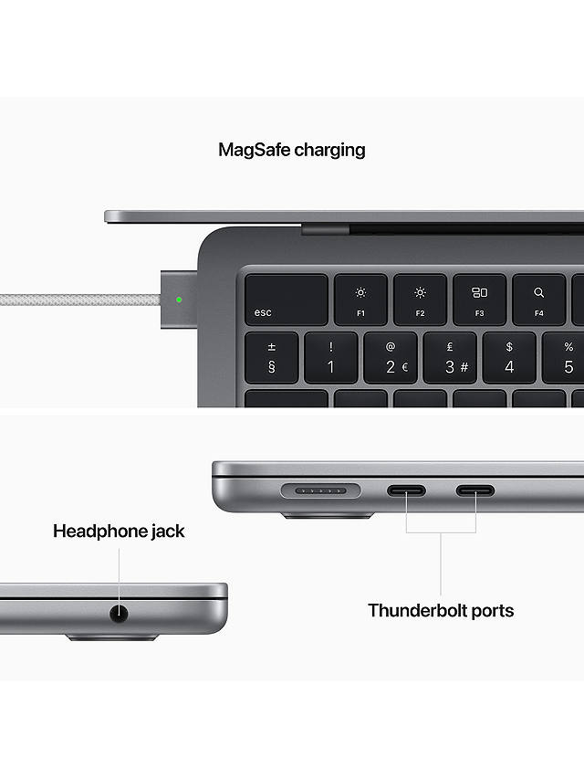 Buy 2022 Apple MacBook Air 13.6" Liquid Retina Display, M2 Processor, 8GB RAM, 512GB SSD Online at johnlewis.com