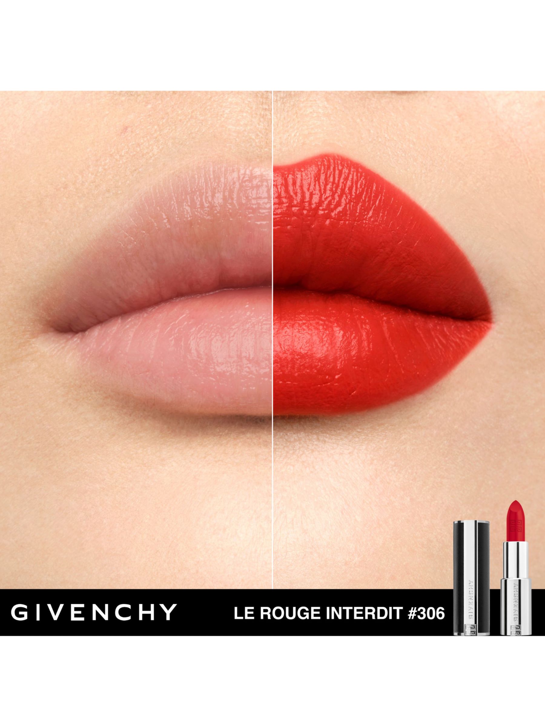 Givenchy Le Rouge Interdit Intense Silk Lipstick, N306 Carmin Escarpin at  John Lewis & Partners