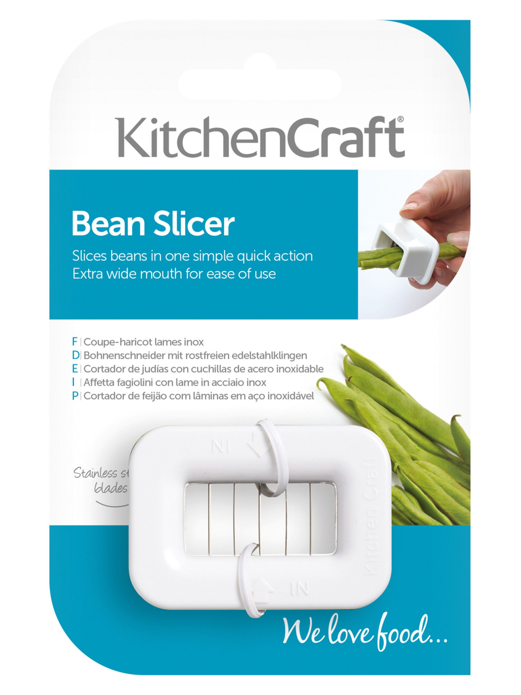 Kitchen Craft Runner Bean Slicer, White