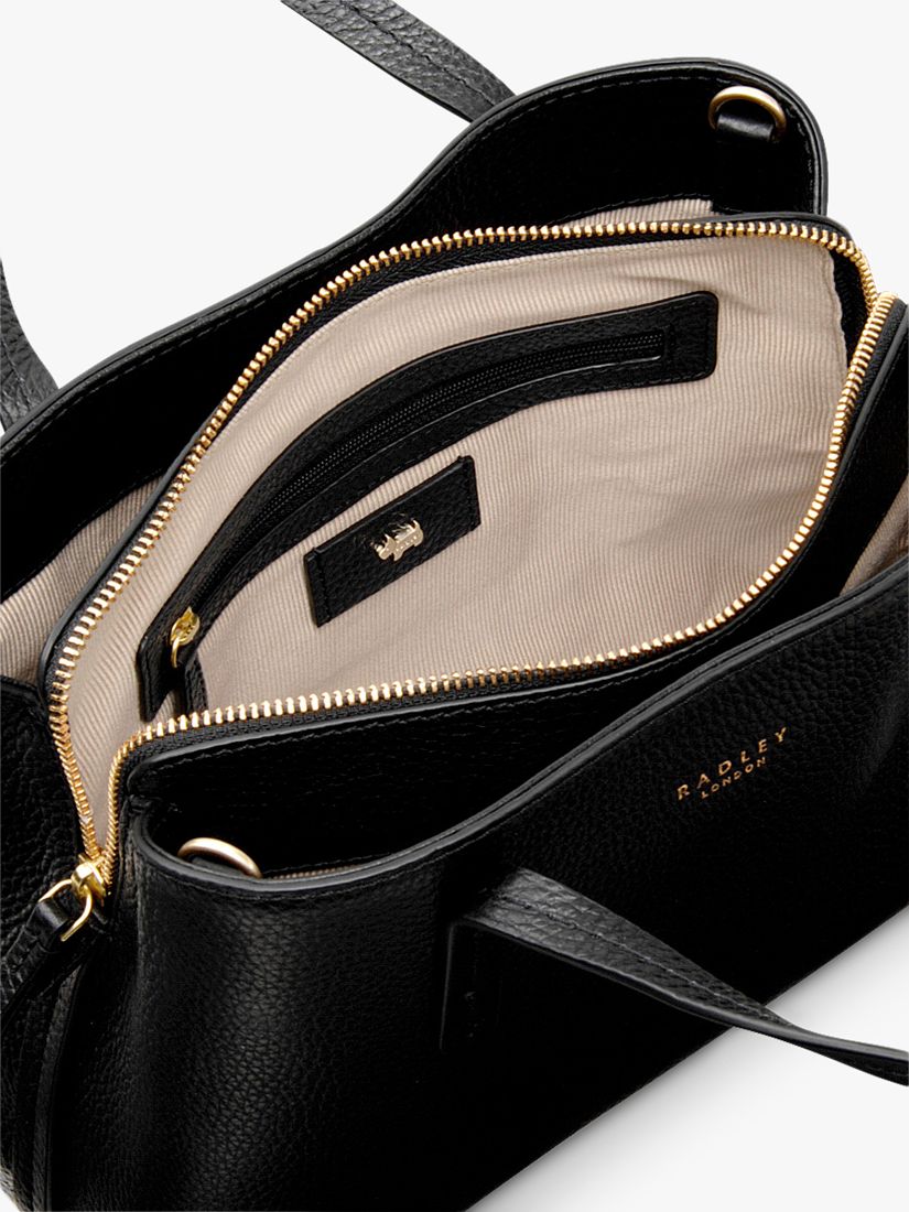 Radley Dukes Place Grainy Leather Medium Zip-Top Grab Bag, Black at ...