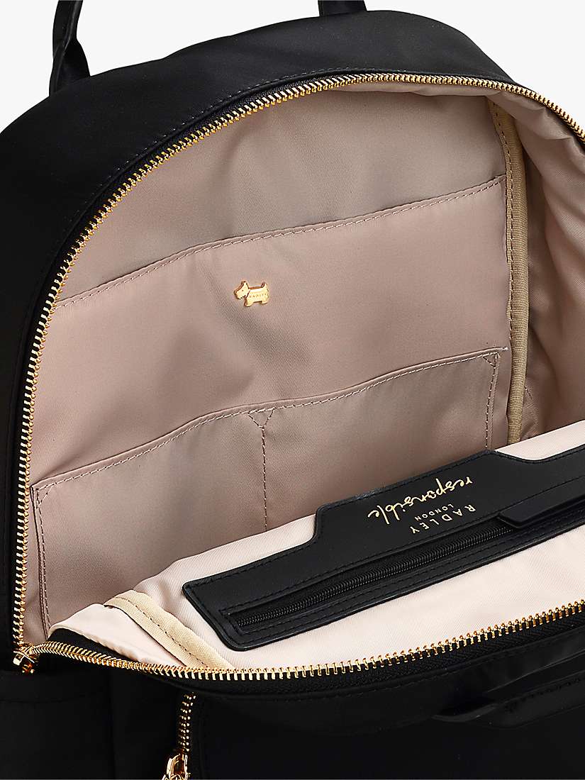 Buy Radley Finsbury Park Medium Zip Top Backpack, Black Online at johnlewis.com