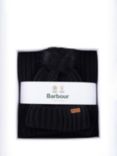 Barbour Saltburn Faux Fur Pom-Pom Beanie Hat & Scarf Gift Set