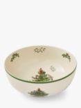 Spode Christmas Tree Porcelain Serving Bowl, 24cm, White/Green