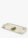Spode Christmas Tree Porcelain Rectangular Sandwich Plate, 33cm, White/Green