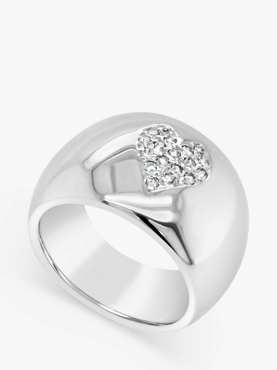 Buy Milton & Humble Jewellery Second Hand 18ct White Gold 18 Stone Diamond Heart Cocktail Ring Online at johnlewis.com