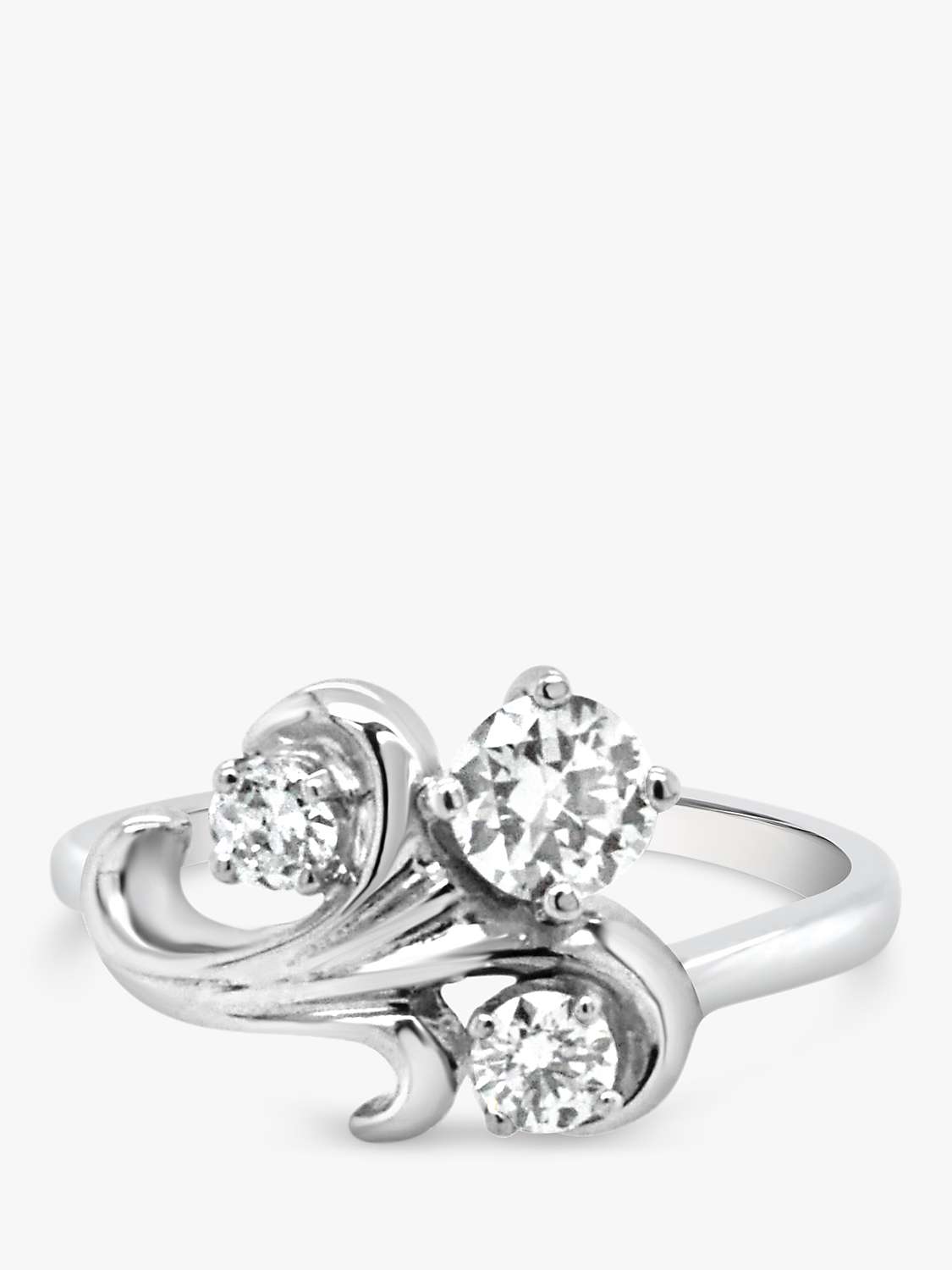 Buy Milton & Humble Jewellery Second Hand 14ct White Gold 3 Stone Diamond Ring Online at johnlewis.com