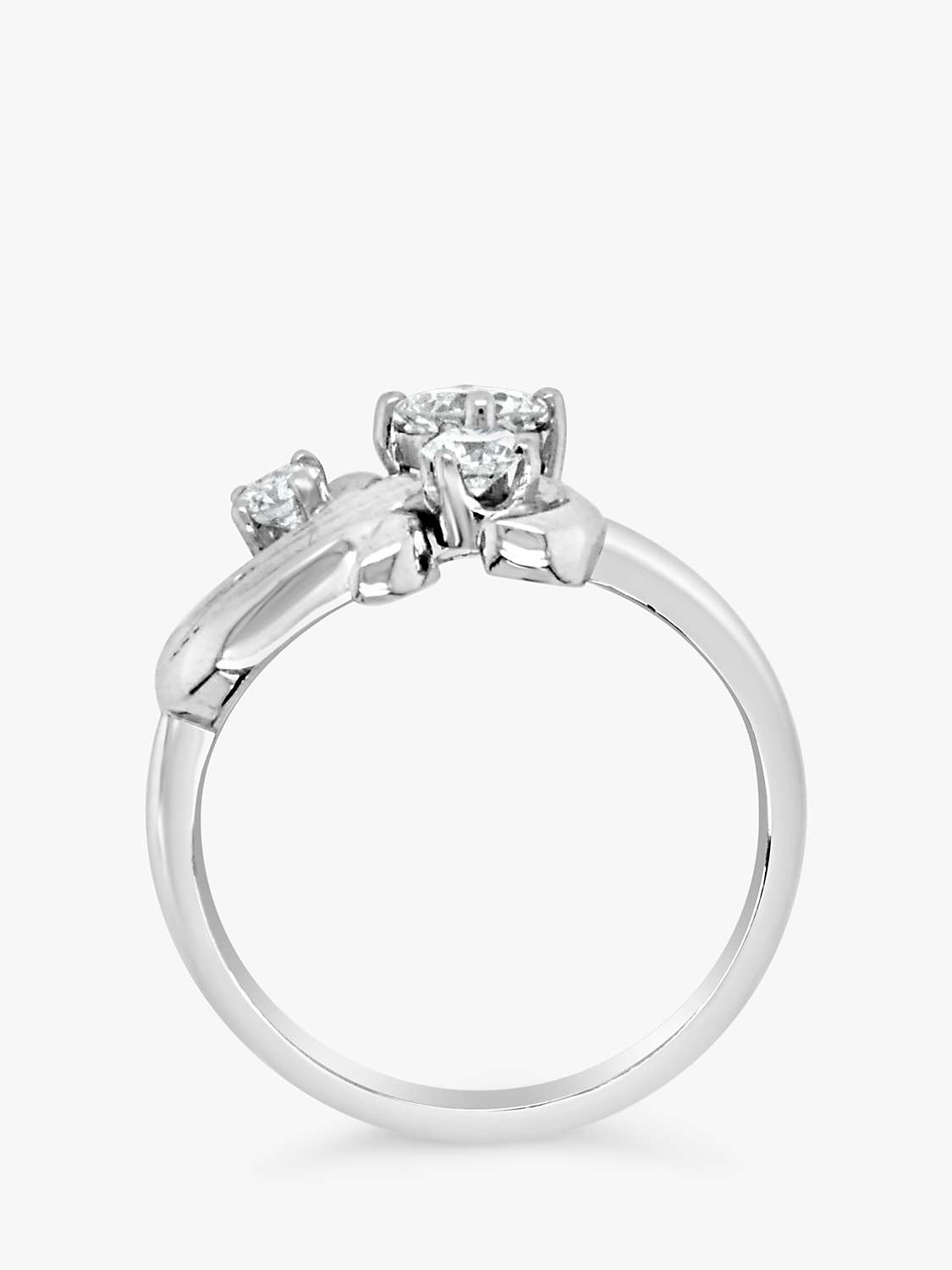 Buy Milton & Humble Jewellery Second Hand 14ct White Gold 3 Stone Diamond Ring Online at johnlewis.com