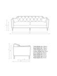 Swoon Mendel Large 3 Seater Sofa, Gold Leg