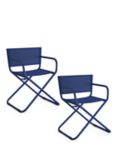 John Lewis ANYDAY Brights Metal Garden Director's Chair, Set of 2, Estate Blue
