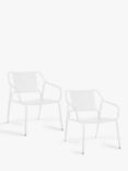 John Lewis ANYDAY Metal Garden Lounge Chair, Set of 2, White