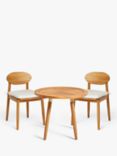 John Lewis + Swoon Franklin 2-Seater Garden Bistro Table & Chairs Set, FSC-Certified (Acacia Wood)