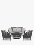 John Lewis Chunky Weave 4-Seater Garden Lounge Set, Grey