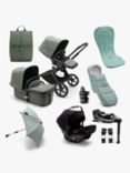 Bugaboo Fox 5 Pushchair, Turtle Air by Nuna Car Seat with Base & Accessories Ultimate Bundle, Forest Green