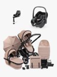 iCandy Peach 7 Pushchair & Accessories with Maxi-Cosi Pebble 360 Baby Car Seat and Base Bundle, Cookie/Essential Black