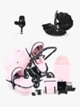 iCandy Peach 7 Pushchair & Accessories with Maxi-Cosi Pebble 360 Pro Baby Car Seat and Base Bundle, Blush Pink/Essential Black
