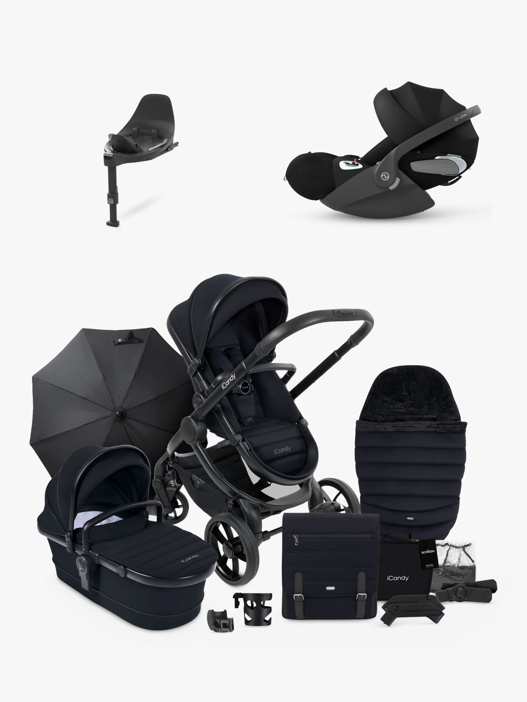 iCandy Peach 7 Pushchair & Accessories with Cybex Cloud T Baby Car Seat ...