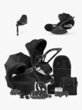 iCandy Core Pushchair & Accessories with Cybex Cloud T Baby Car Seat and Base T Bundle, Black/Deep Black