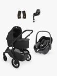 Uppababy Vista V2 Pushchair with Maxi-Cosi Pebble 360 Baby Car Seat and Base Bundle, Jake/Essential Black