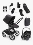 Bugaboo Fox 5 Pushchair with Maxi-Cosi Pebble 360 Baby Car Seat and Base Bundle, Midnight Black/Essential Black