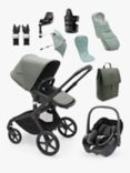 Bugaboo Fox 5 Pushchair with Maxi-Cosi Pebble 360 Baby Car Seat and Base Bundle, Forest Green/Essential Black