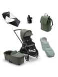 Bugaboo Dragonfly Pushchair, Carrycot & Accessories Essential Bundle, Forest Green