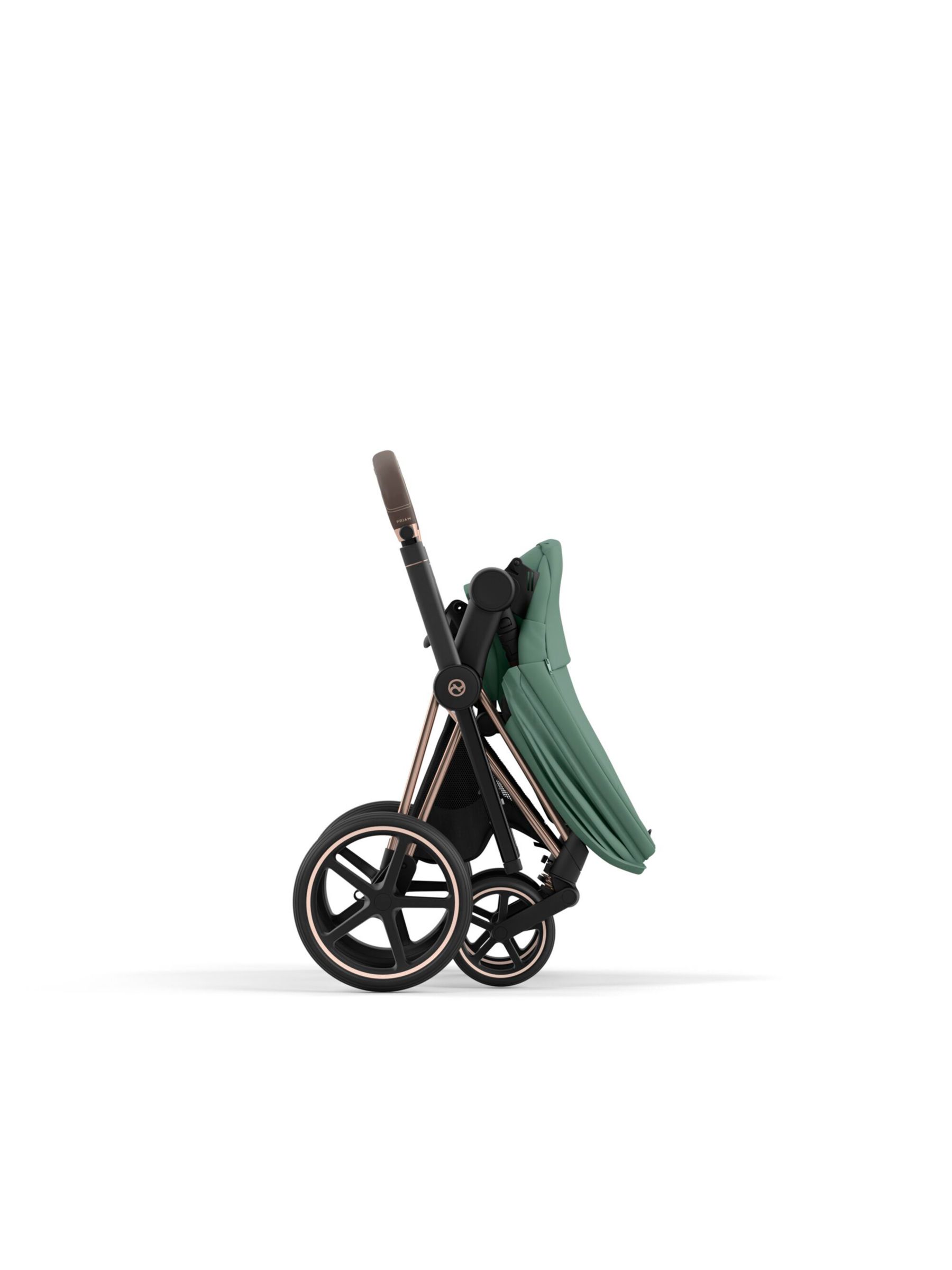 Cybex Priam Pushchair Chassis & Seat Pack Bundle, Rose Gold/ Leaf Green
