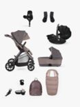 Silver Cross Reef Pushchair, Carrycot & Accessories with Maxi-Cosi Pebble Pro i-Size Car Seat and FamilyFix 360 Pro Base Bundle, Earth/ Black