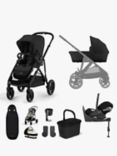 Cybex Gazelle S Lux Pushchair, Carrycot & Accessories with Cloud T & Base T Bundle, Moon Black