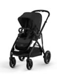 Cybex Gazelle S Lux Pushchair, Carrycot & Accessories with Cloud T & Base T Bundle, Moon Black