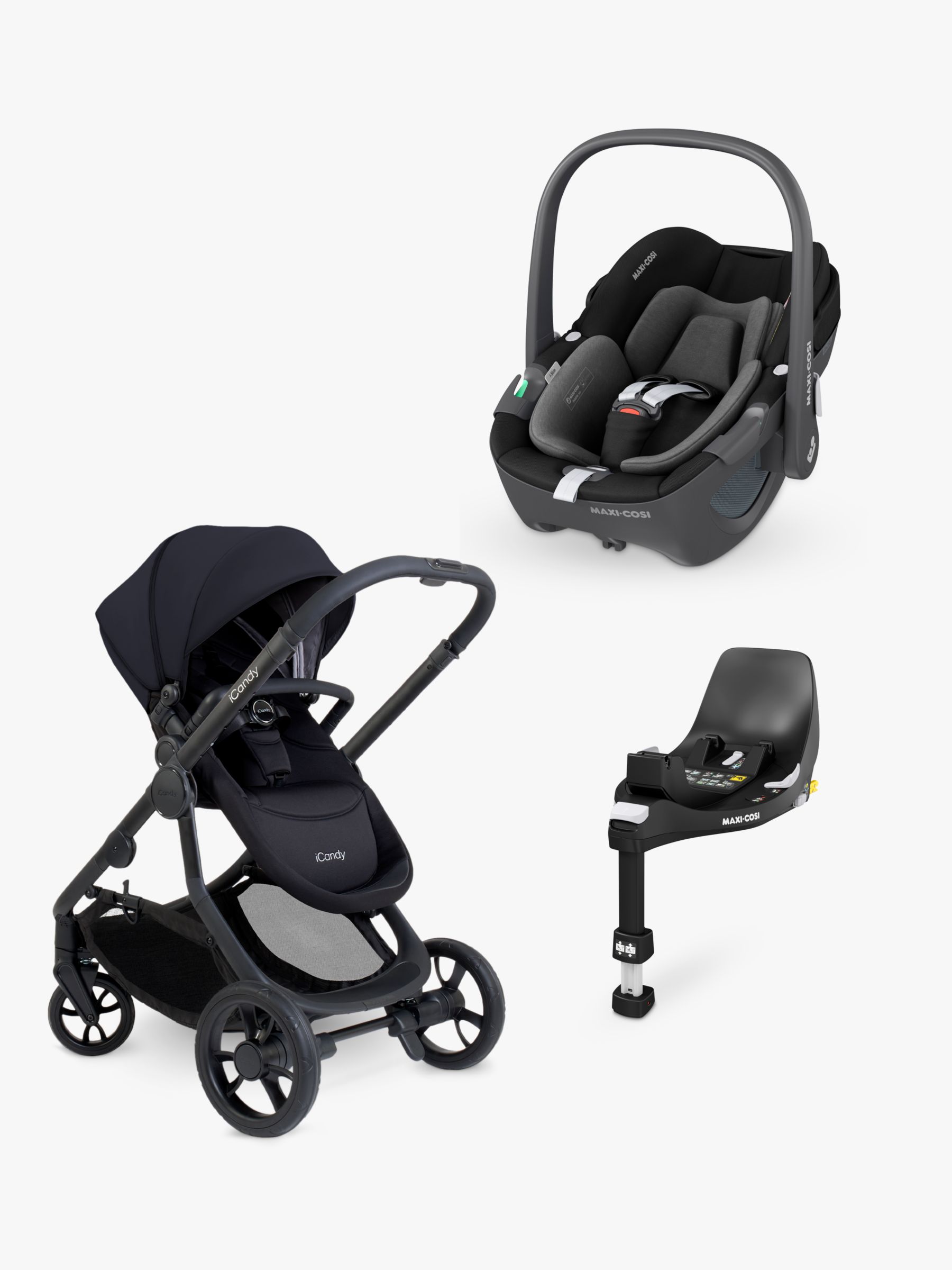 iCandy 4 Pushchair with Maxi-Cosi Pebble 360 i-Size Baby Car Seat and FamilyFix 360 ISOFIX Base Bundle