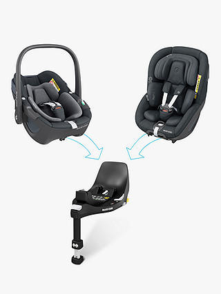 iCandy Orange 4 Pushchair with Maxi-Cosi Pebble 360 i-Size Baby Car Seat and FamilyFix 360 ISOFIX Base Bundle, Black