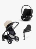 iCandy Orange 4 Pushchair with Cybex Cloud T i-Size Rotating Baby Car Seat and Base T Rotating ISOFIX Base Bundle, Latte/Sepia Black