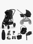 Cybex Gazelle S Lux Pushchair, Carrycot & Accessories with Cloud G Car Seat & Base G Bundle, Black
