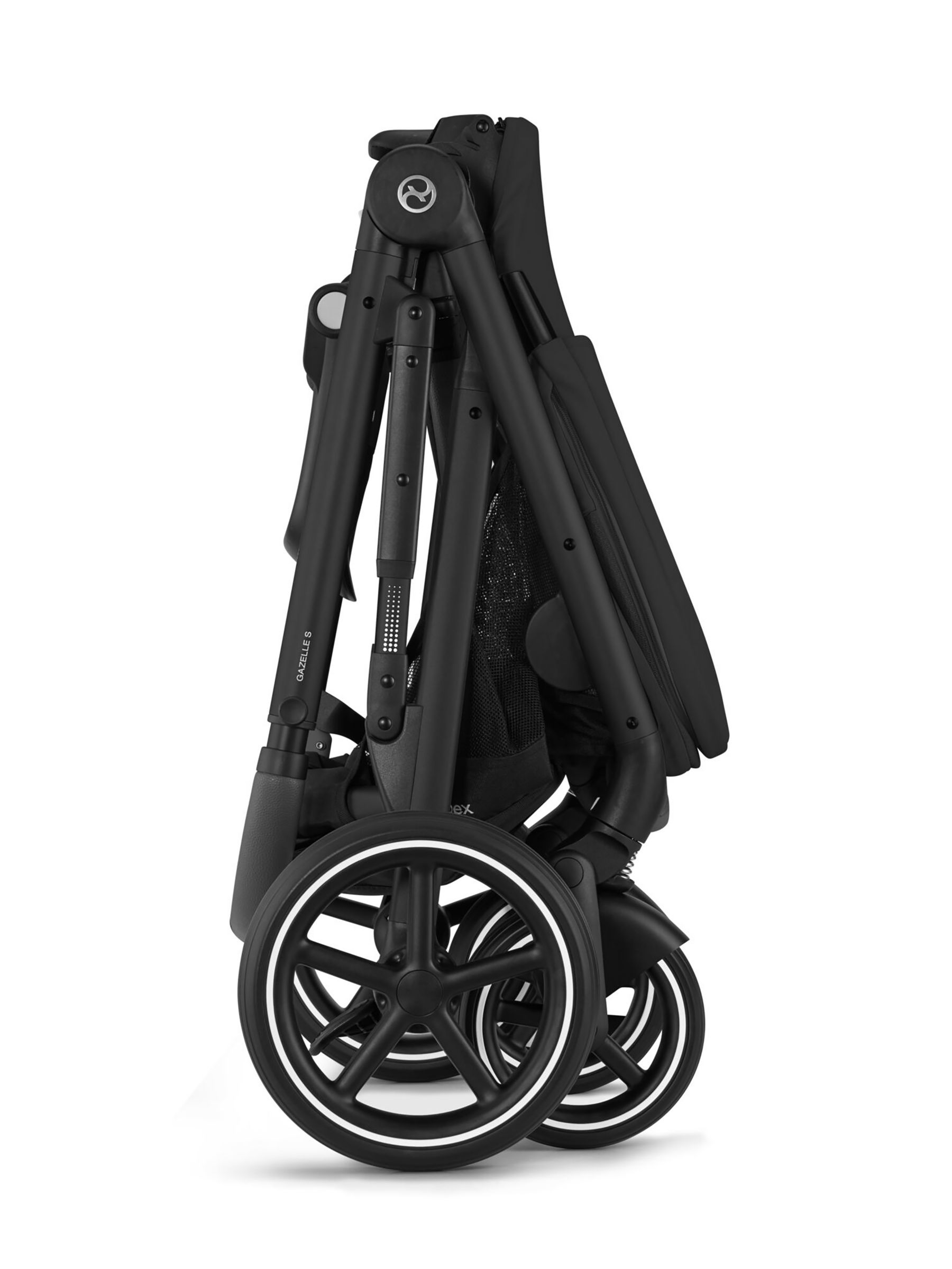 Cybex Gazelle S Lux Pushchair, Carrycot & Accessories with Cloud G Car Seat & Base G Bundle, Black