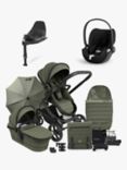 iCandy Peach 7 Pushchair & Accessories with Cybex Cloud T Baby Car Seat and Base T Bundle, Ivy/Black